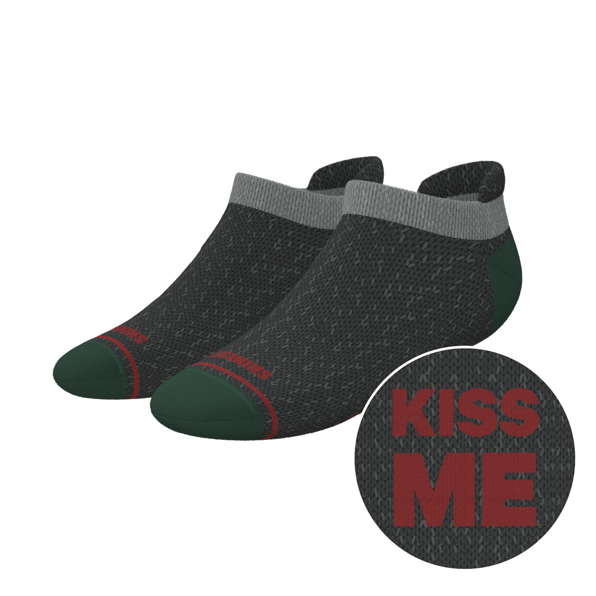 The Kiss Me There | Mistletoe Heel Hammock™ Ankle Socks from Shinesty