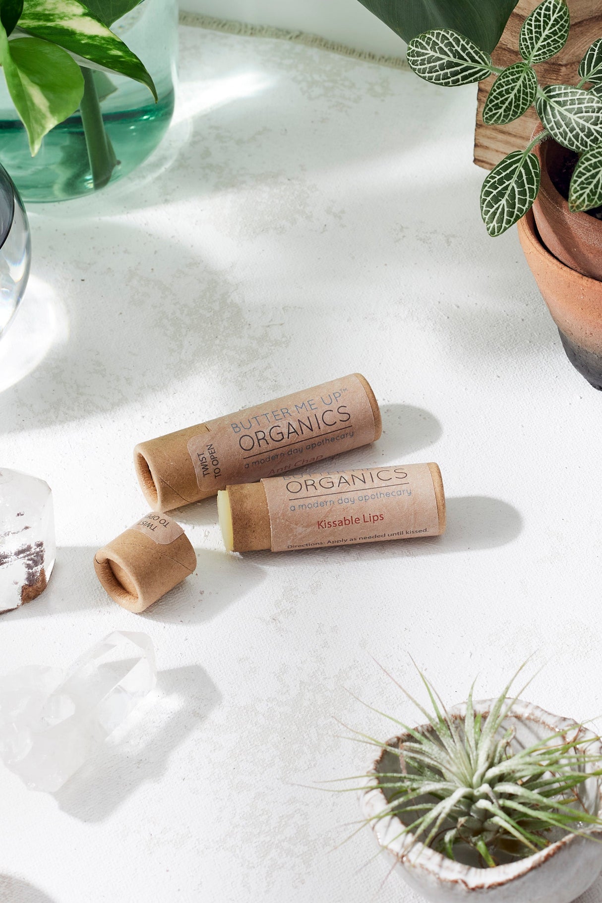 Kissable Lips / Chapstick Lip Balm / PAPERBOARD Tube from Butter Me Up Organics