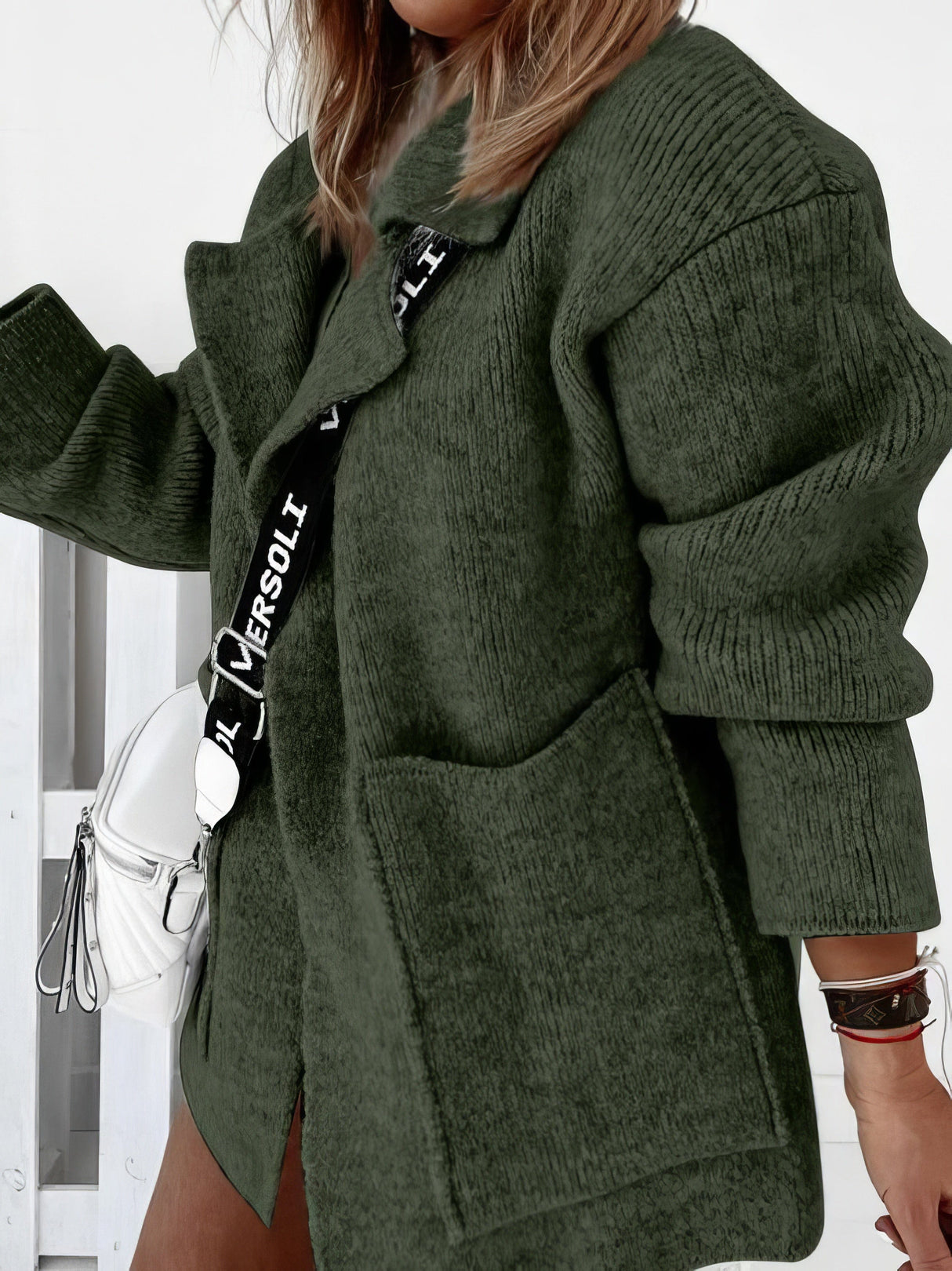 Button-Down Pocket Cardigan Coat from MsDressly
