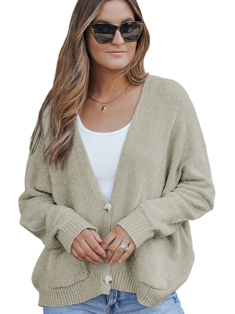 Button-Down Pocket Cardigan Coat from MsDressly