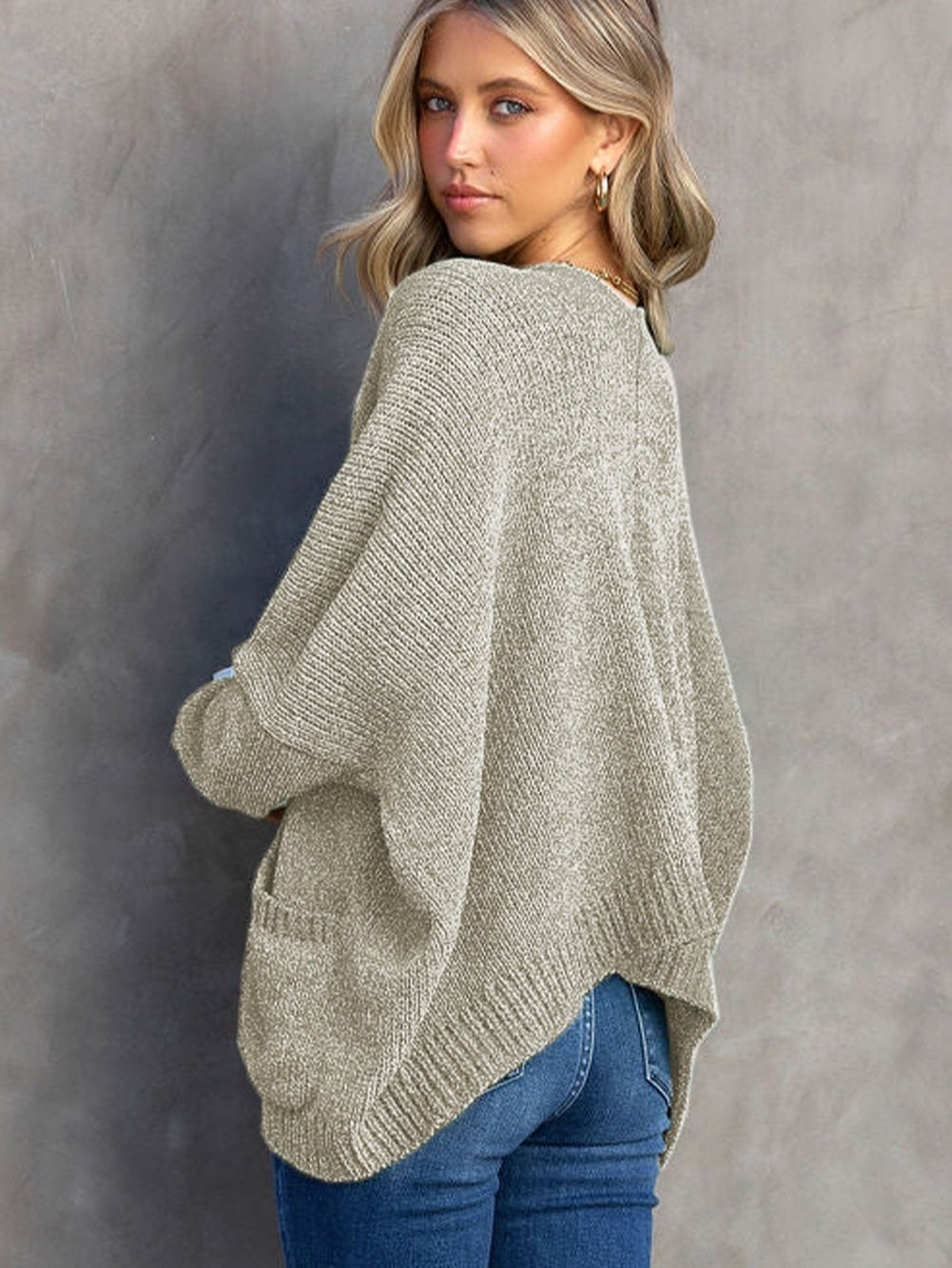 Button-Down Pocket Cardigan Coat from MsDressly