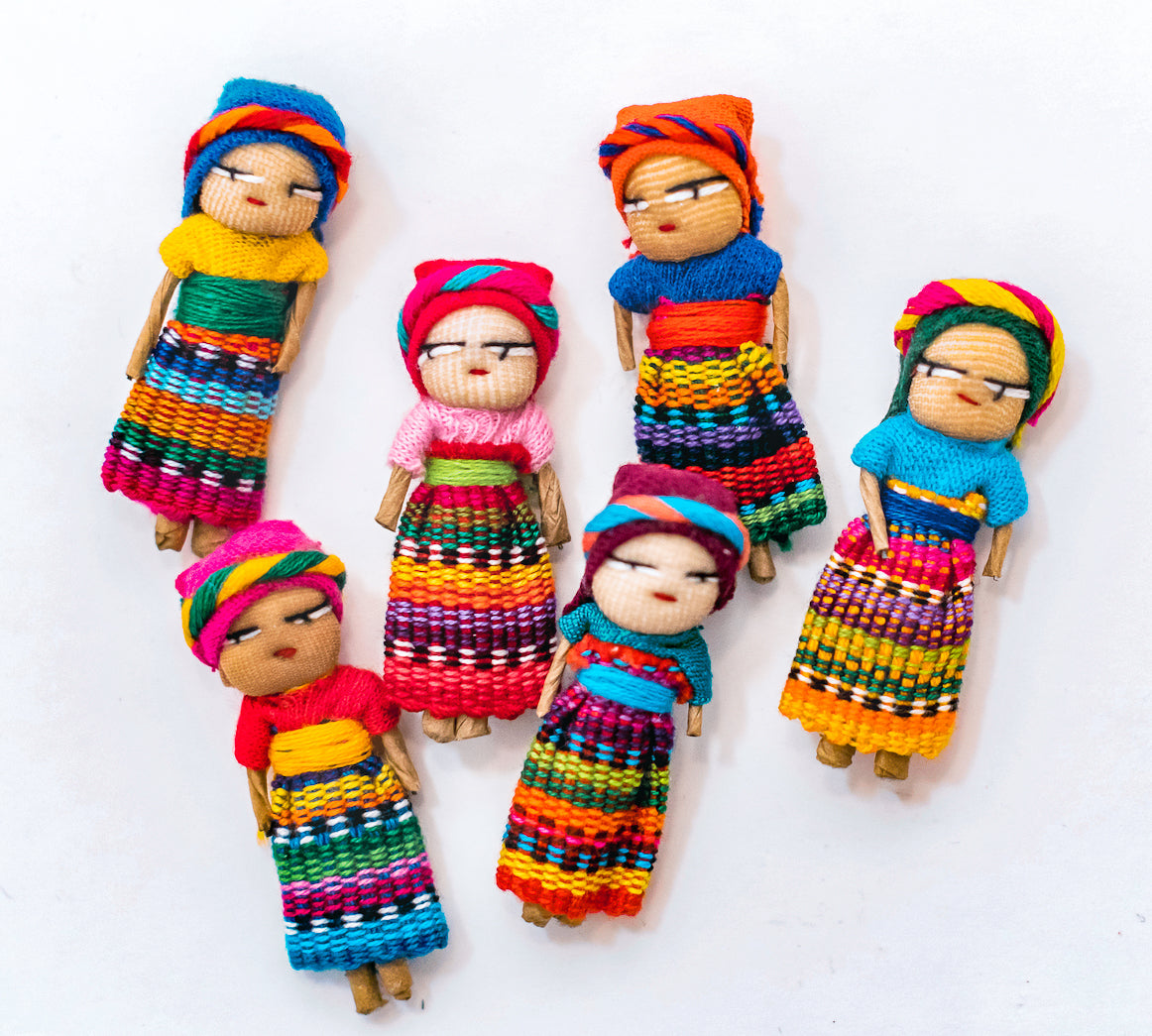 Guatemalan Worry Dolls - Set of 6 from Upavim Crafts