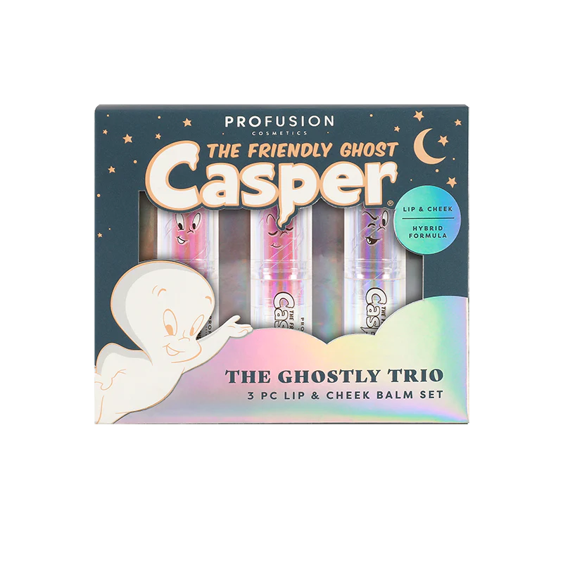 Casper the Friendly Ghost |  The Ghostly Trip 3 PC Lip & Cheek Balm Set from Profusion Cosmetics
