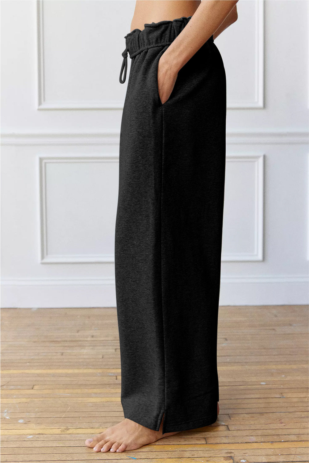 Greta Elastic High Waist Drawstring Sweatpants From Threaded Pear