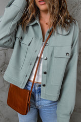 Amaris Waffle Knit Buttons Cropped Jacket from Threaded Pear