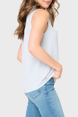 Crochet Ruffle Placket Button Front Blouse from Gibsonlook