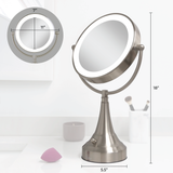 Lighted Makeup Mirror with Magnification & Battery/Cordless from Zadro