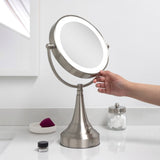 Lighted Makeup Mirror with Magnification & Battery/Cordless from Zadro