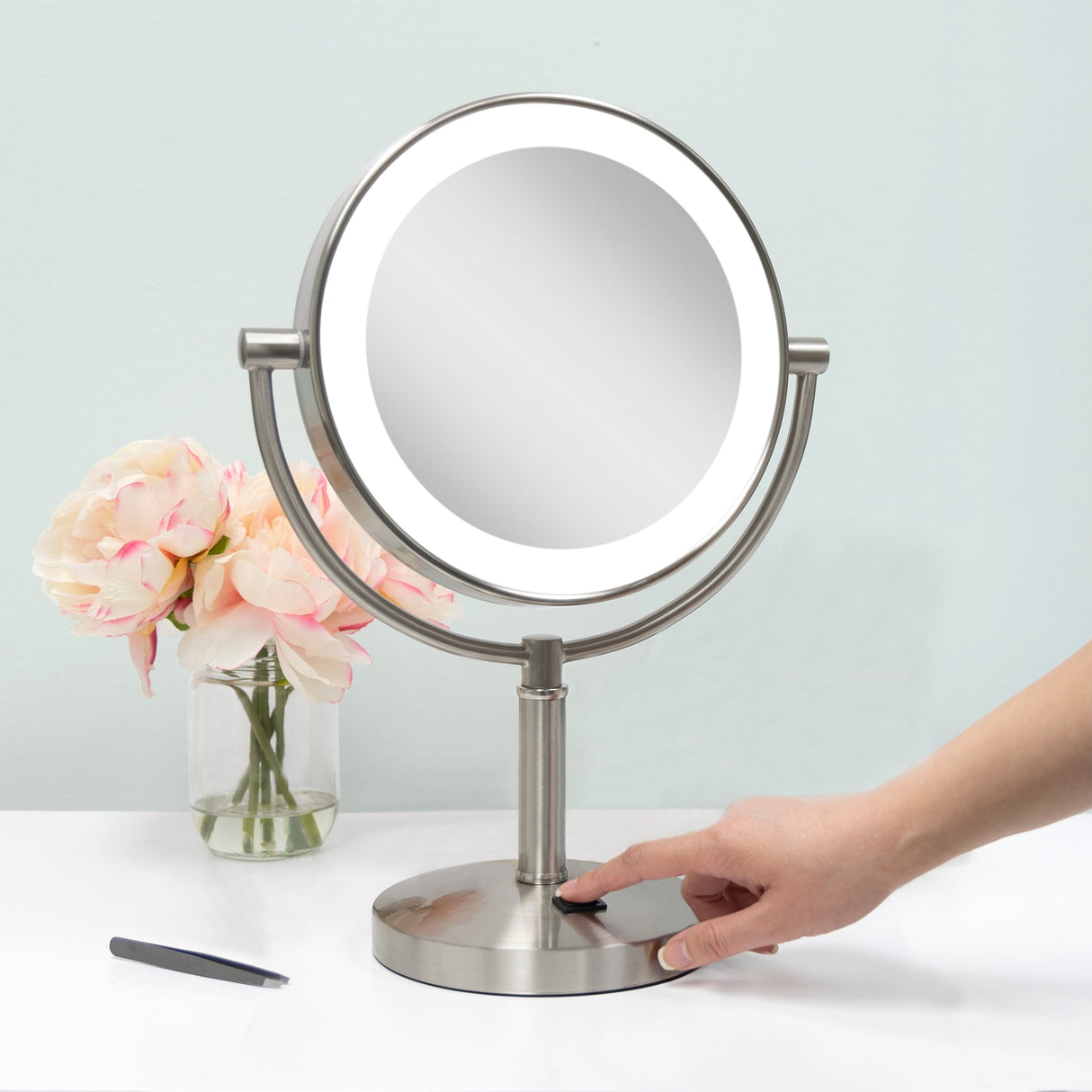Laguna Lighted Makeup Mirror with Magnification from Zadro