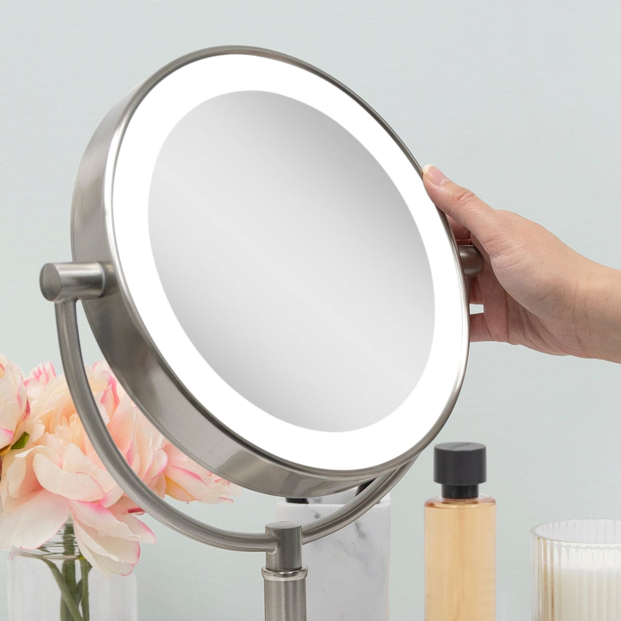 Laguna Lighted Makeup Mirror with Magnification from Zadro