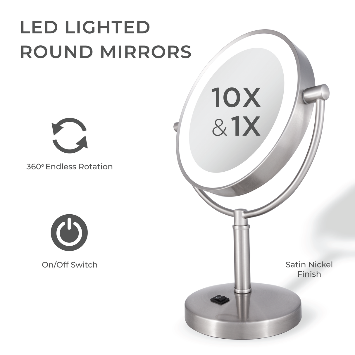 Laguna Lighted Makeup Mirror with Magnification from Zadro