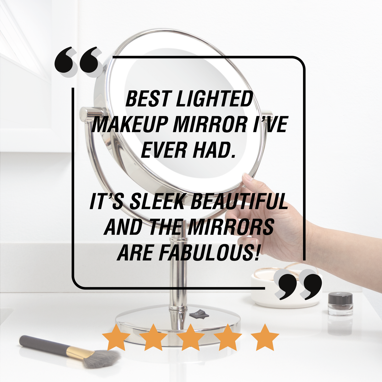 Laguna Lighted Makeup Mirror with Magnification from Zadro