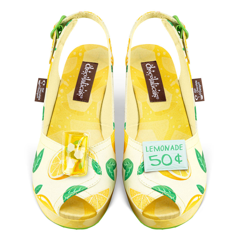 Chocolaticas® Lemonade Stand Women's Sandal From Hot Chocolate Design