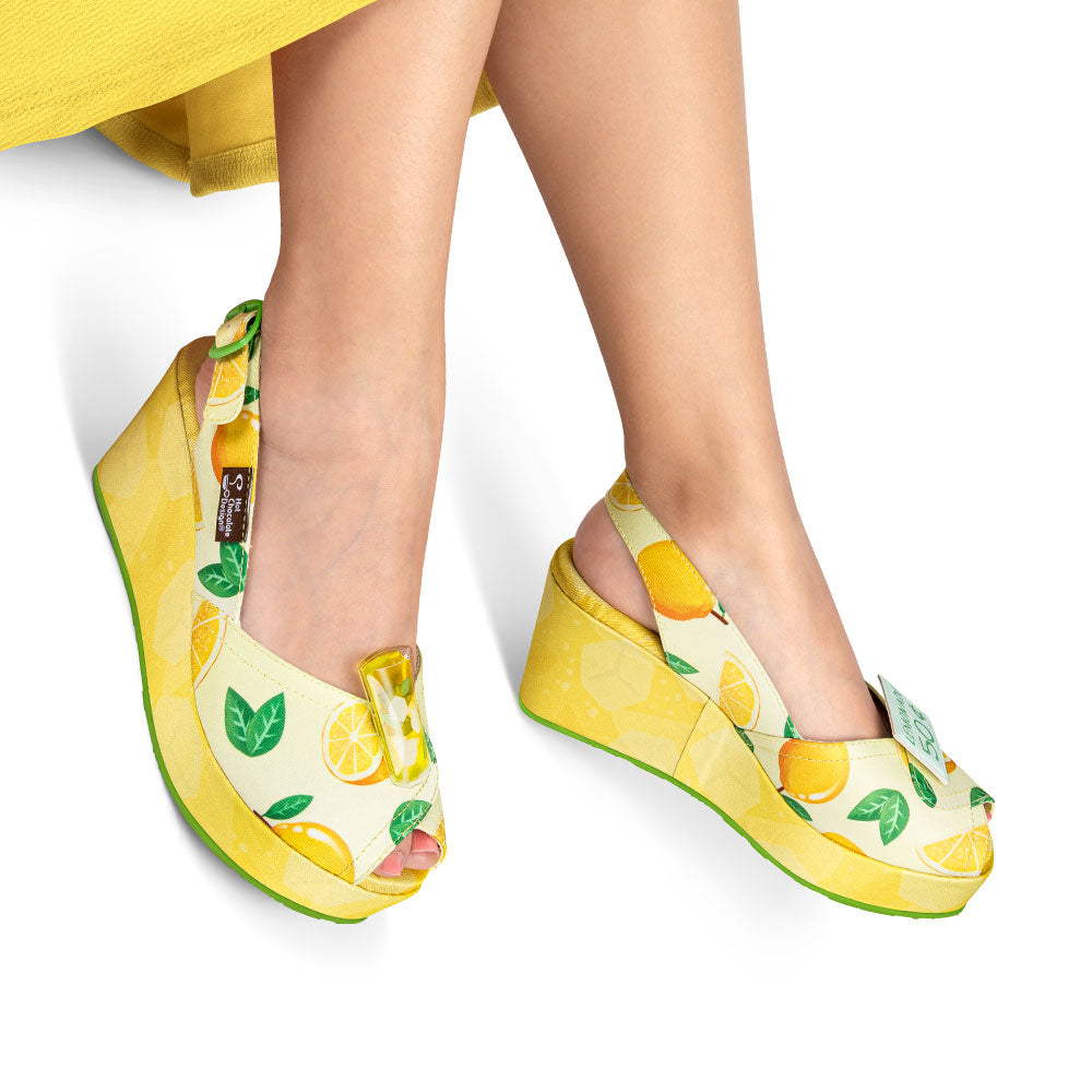 Chocolaticas® Lemonade Stand Women's Sandal From Hot Chocolate Design