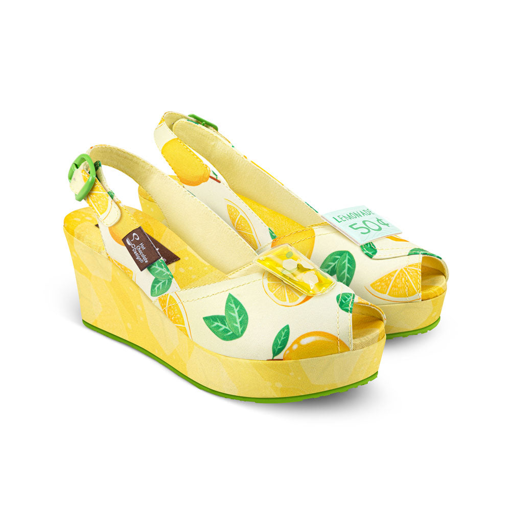 Chocolaticas® Lemonade Stand Women's Sandal From Hot Chocolate Design