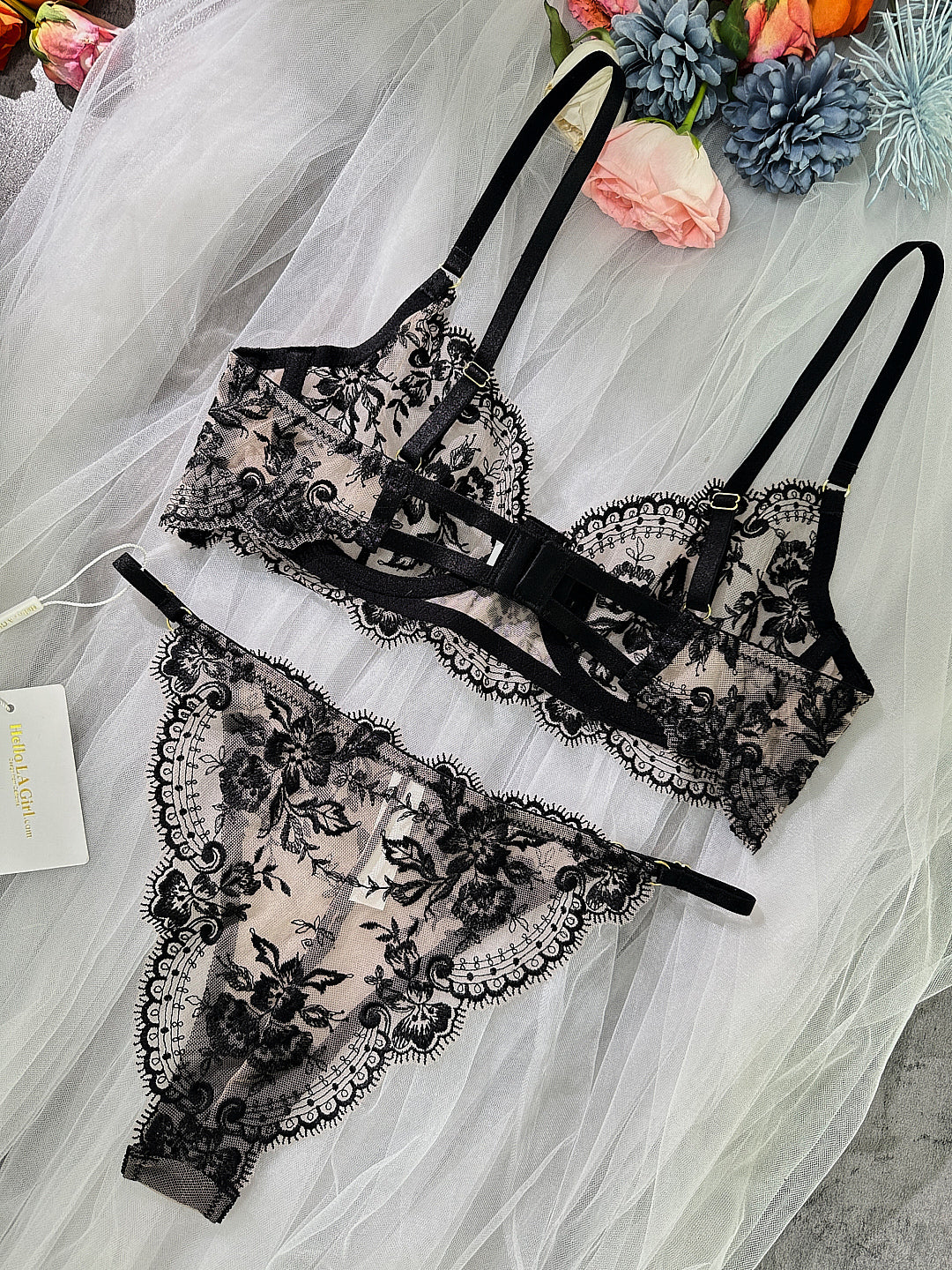 Black Classic Lace Lingerie Set From Hello.LA.Girl