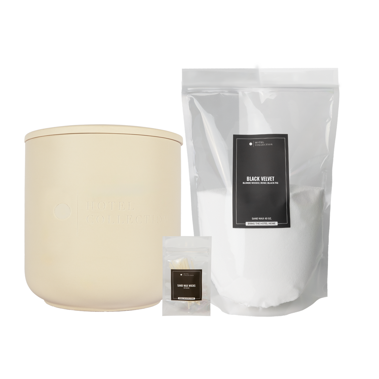 Grande Ceramic Sand Wax Set from Hotel Collection