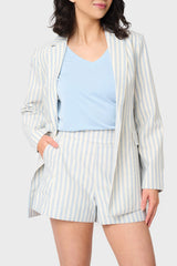Long Line Striped Linen Blazer from Gibsonlook