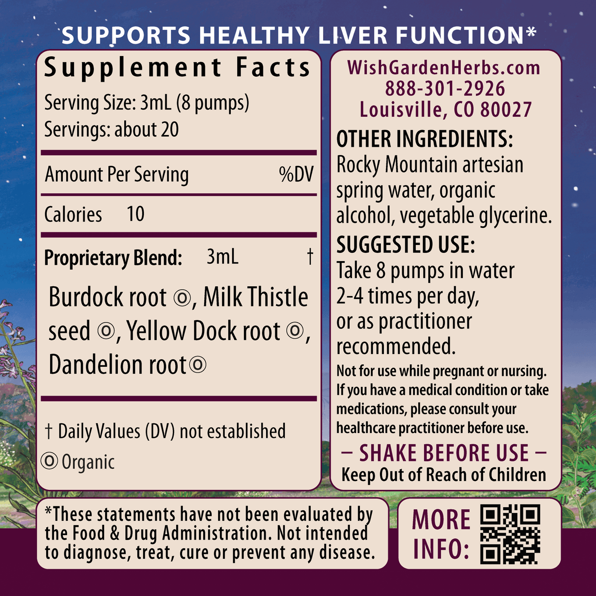 Liver Strength Daily Support from WishGarden Herbs