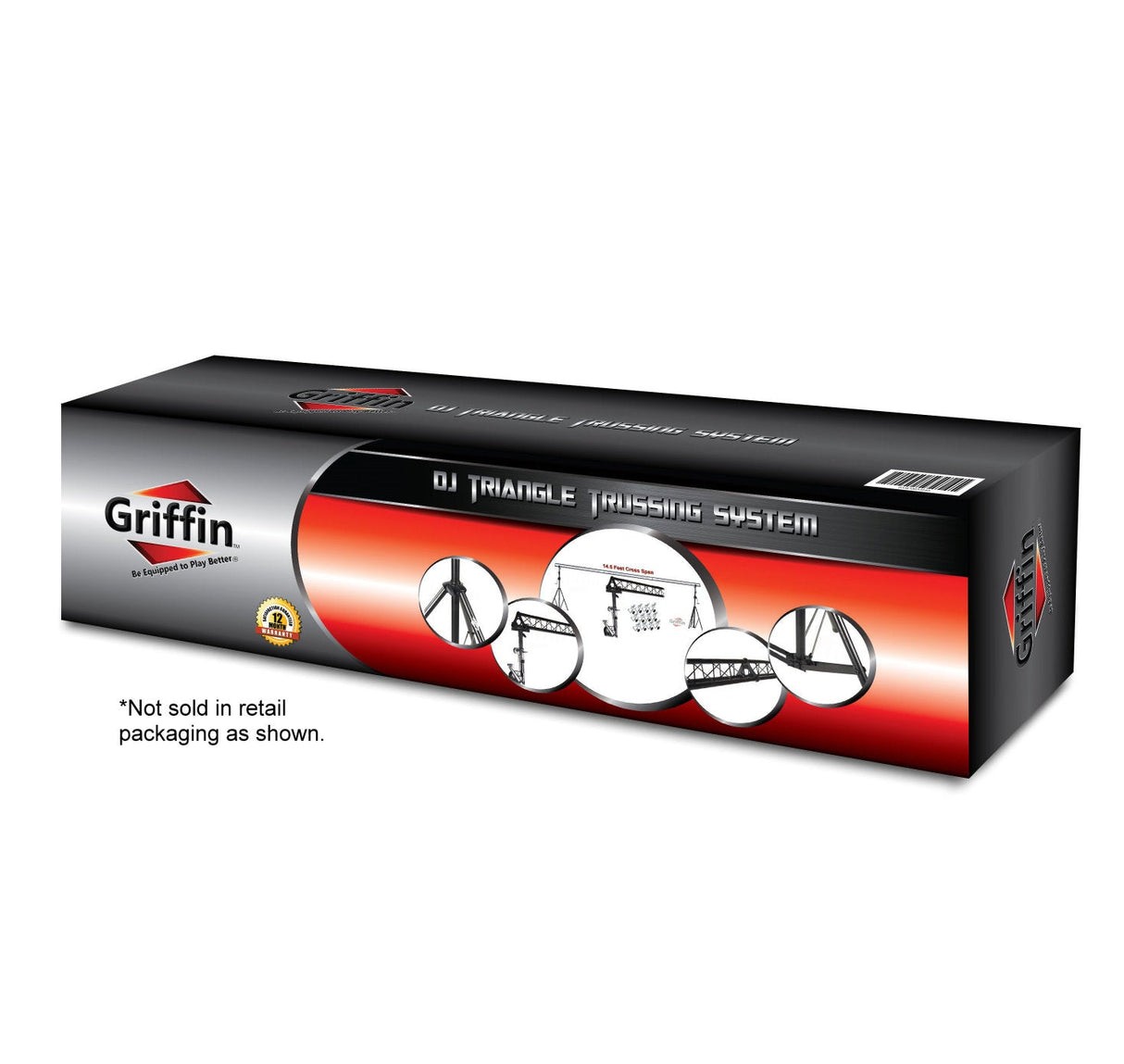 GRIFFIN - Crank Up Triangle Light Truss System - DJ Booth Trussing Stand Kit for Light Cans & Speakers - Pro Audio Lighting Stage Platform Package from GeekStands