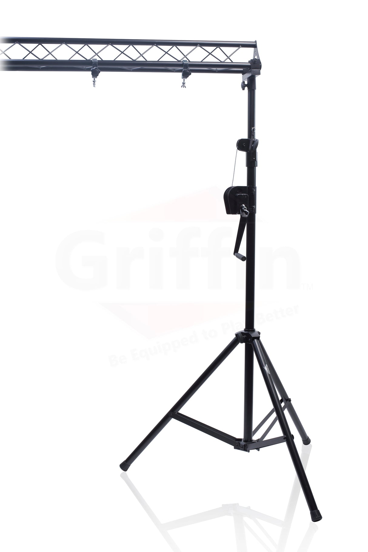 GRIFFIN - Crank Up Triangle Light Truss System - DJ Booth Trussing Stand Kit for Light Cans & Speakers - Pro Audio Lighting Stage Platform Package from GeekStands