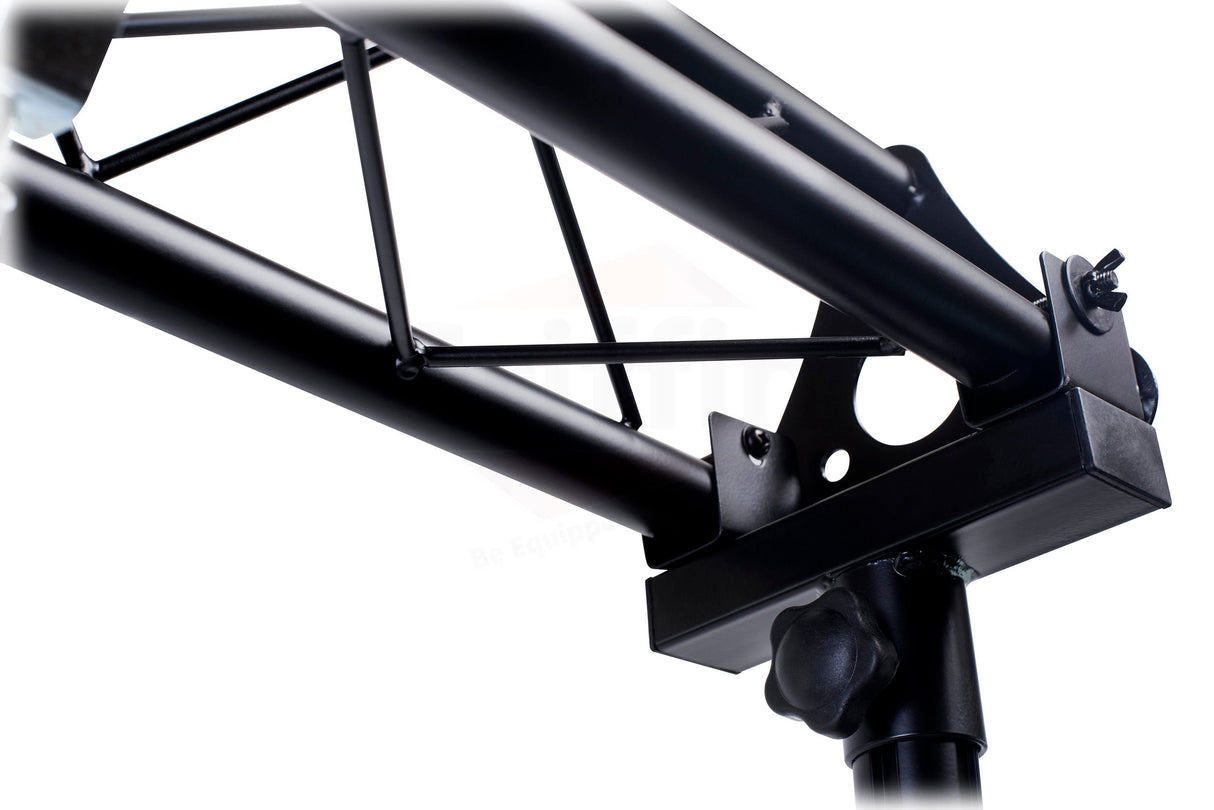 GRIFFIN - Crank Up Triangle Light Truss System - DJ Booth Trussing Stand Kit for Light Cans & Speakers - Pro Audio Lighting Stage Platform Package from GeekStands