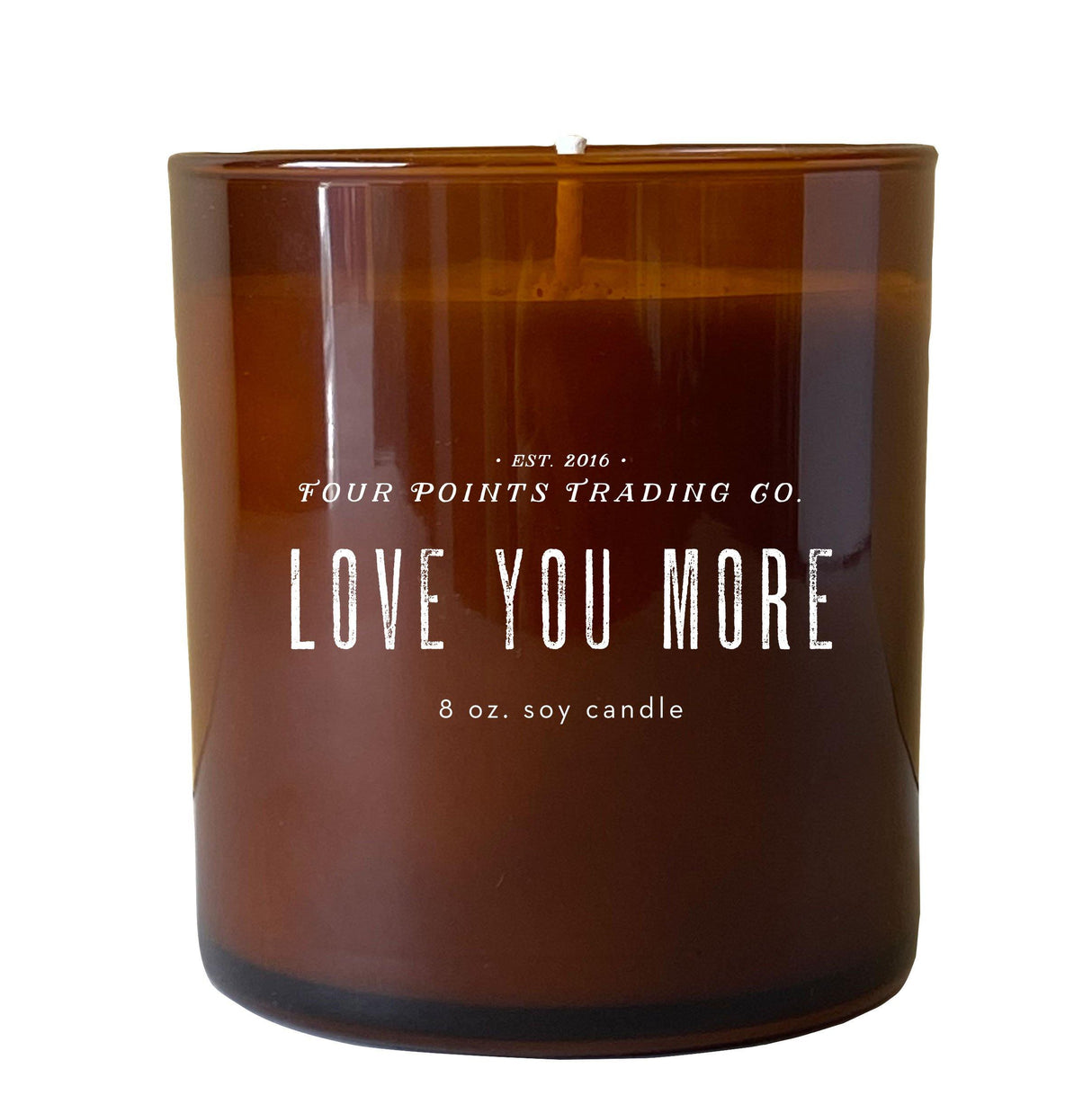 Love You More 8oz Soy Candle from Four Points Trading Co.