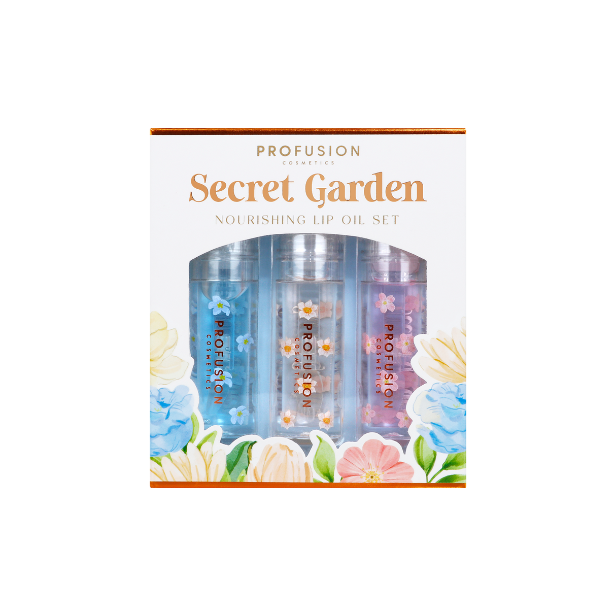 Petal Perfect | Secret Garden Nourishing Lip Oil Set from Profusion Cosmetics