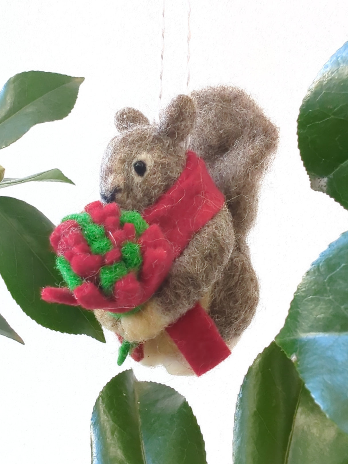 Felted Wool Squirrel Ornament from Ash & Rose