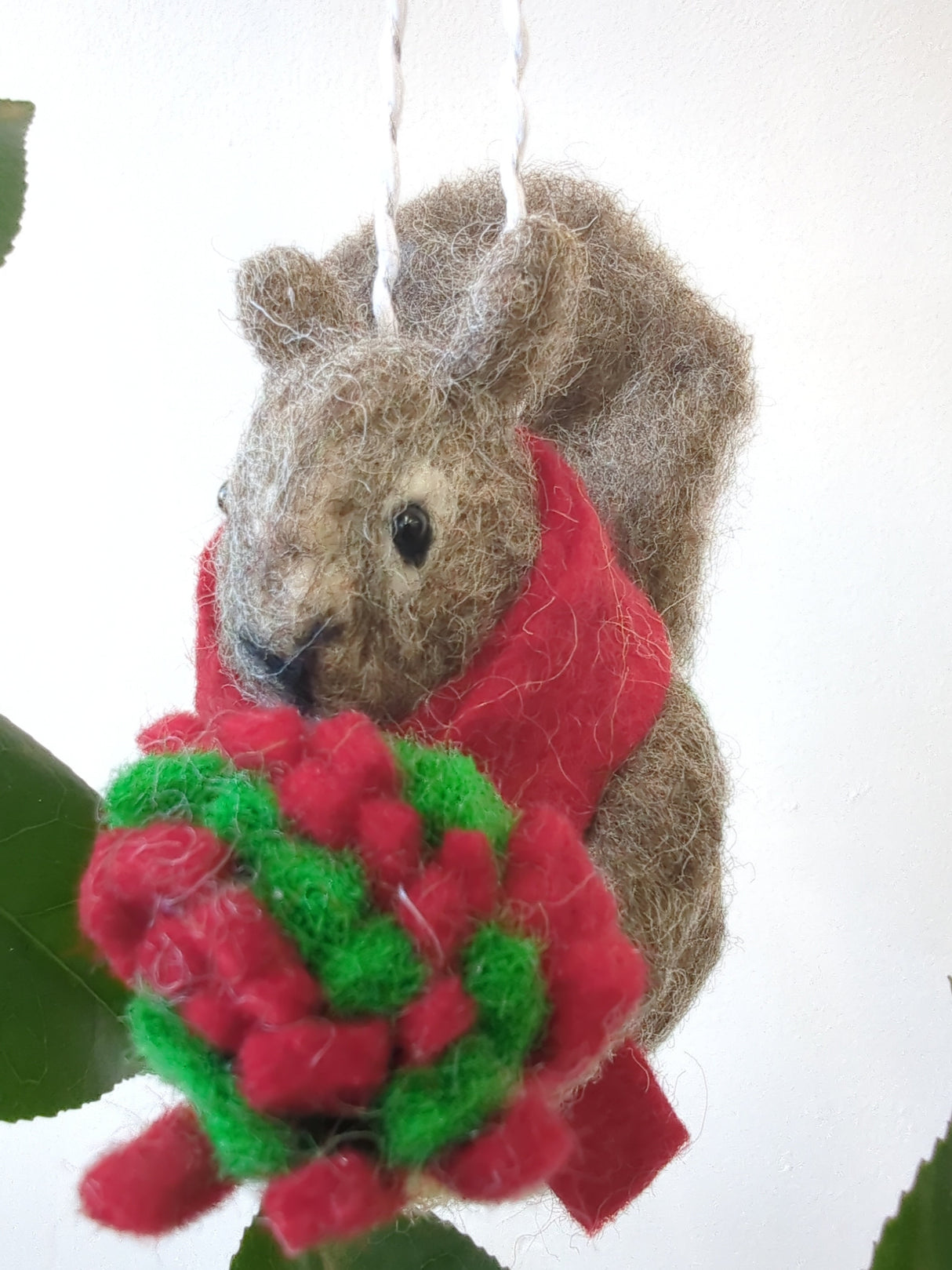 Felted Wool Squirrel Ornament from Ash & Rose