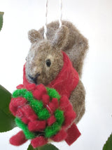 Felted Wool Squirrel Ornament from Ash & Rose