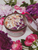 LOVE NOTES Rose + Pink Salt Candle from Ash & Rose