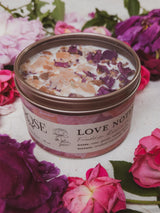LOVE NOTES Rose + Pink Salt Candle from Ash & Rose
