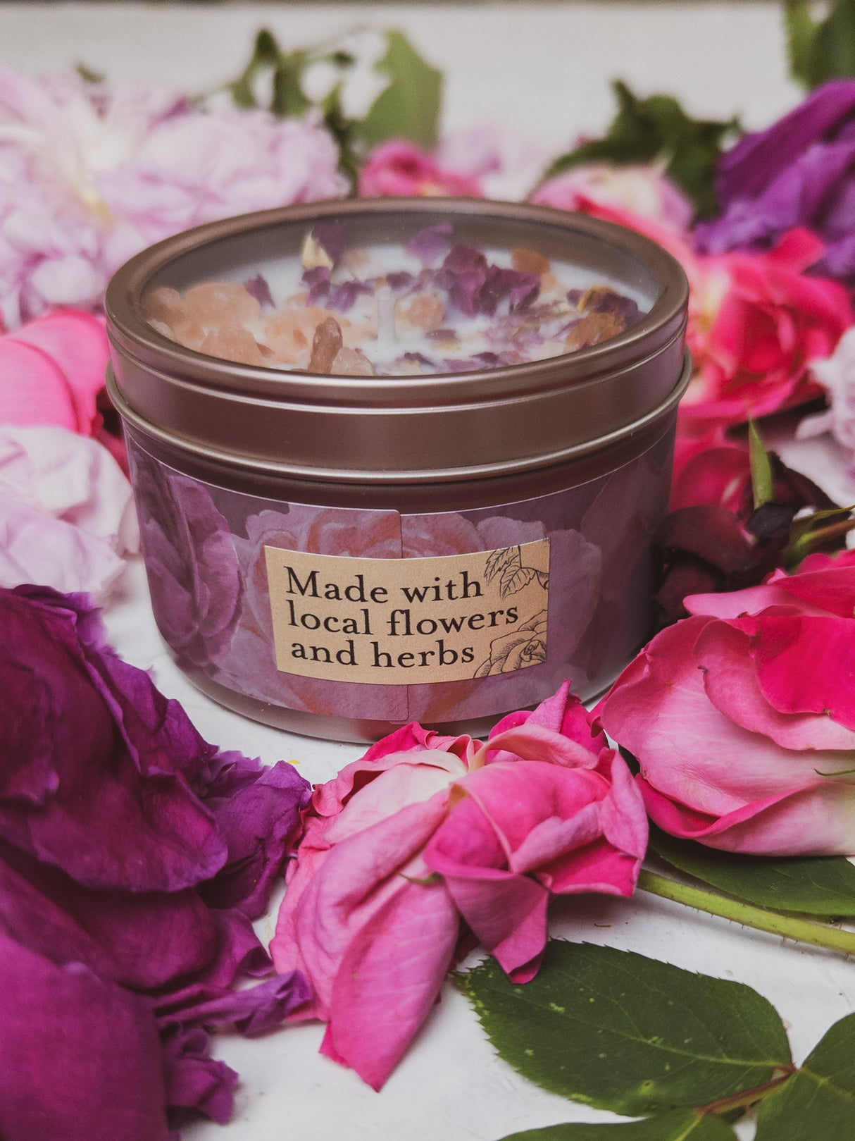 LOVE NOTES Rose + Pink Salt Candle from Ash & Rose