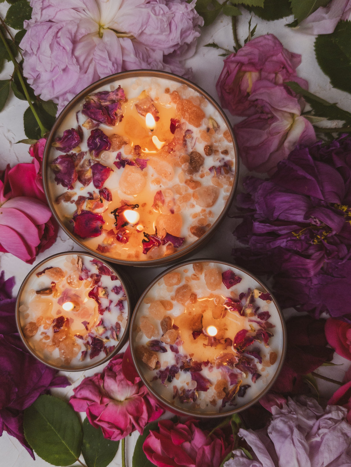 LOVE NOTES Rose + Pink Salt Candle from Ash & Rose