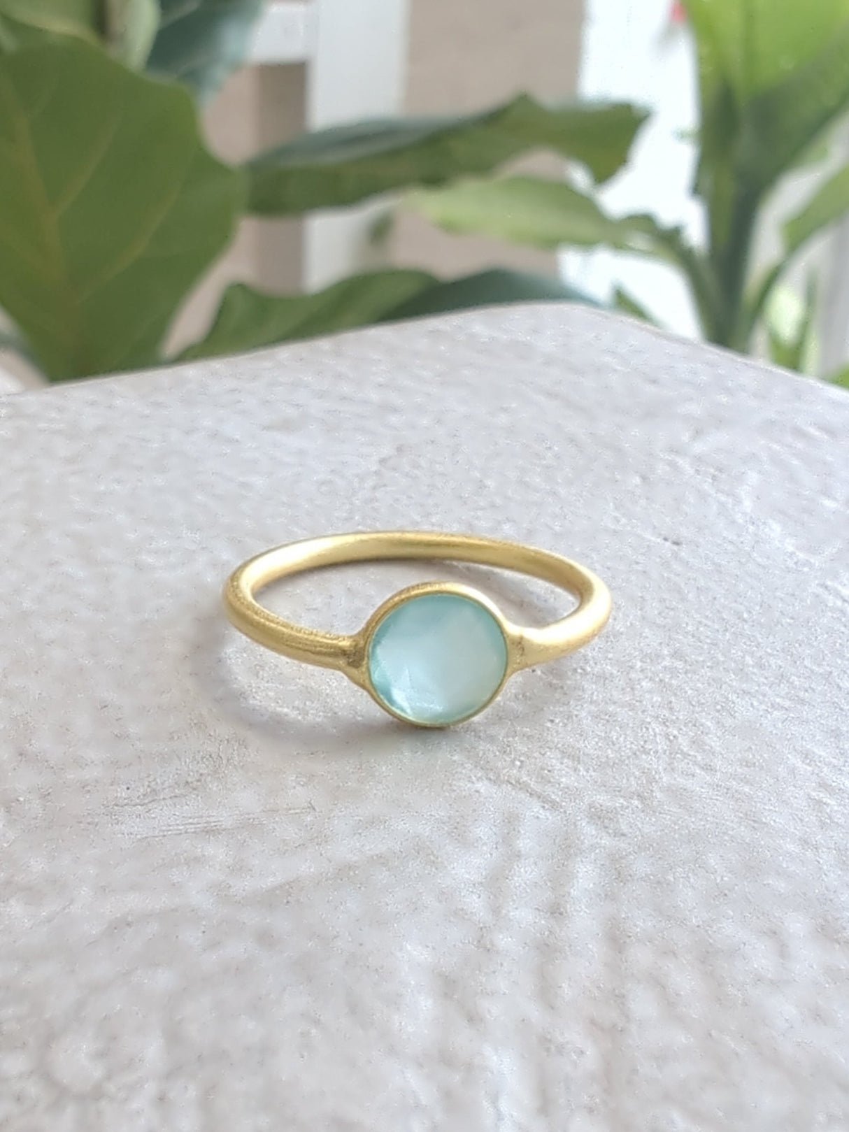 Mini Pebble Ring - Gold from Ash & Rose