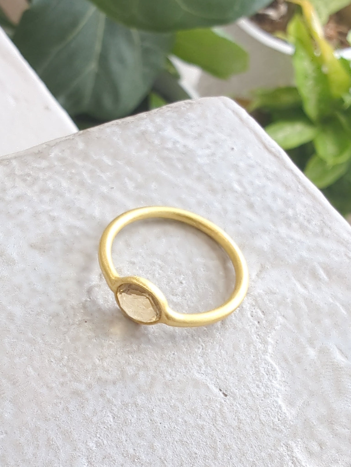 Mini Pebble Ring - Gold from Ash & Rose