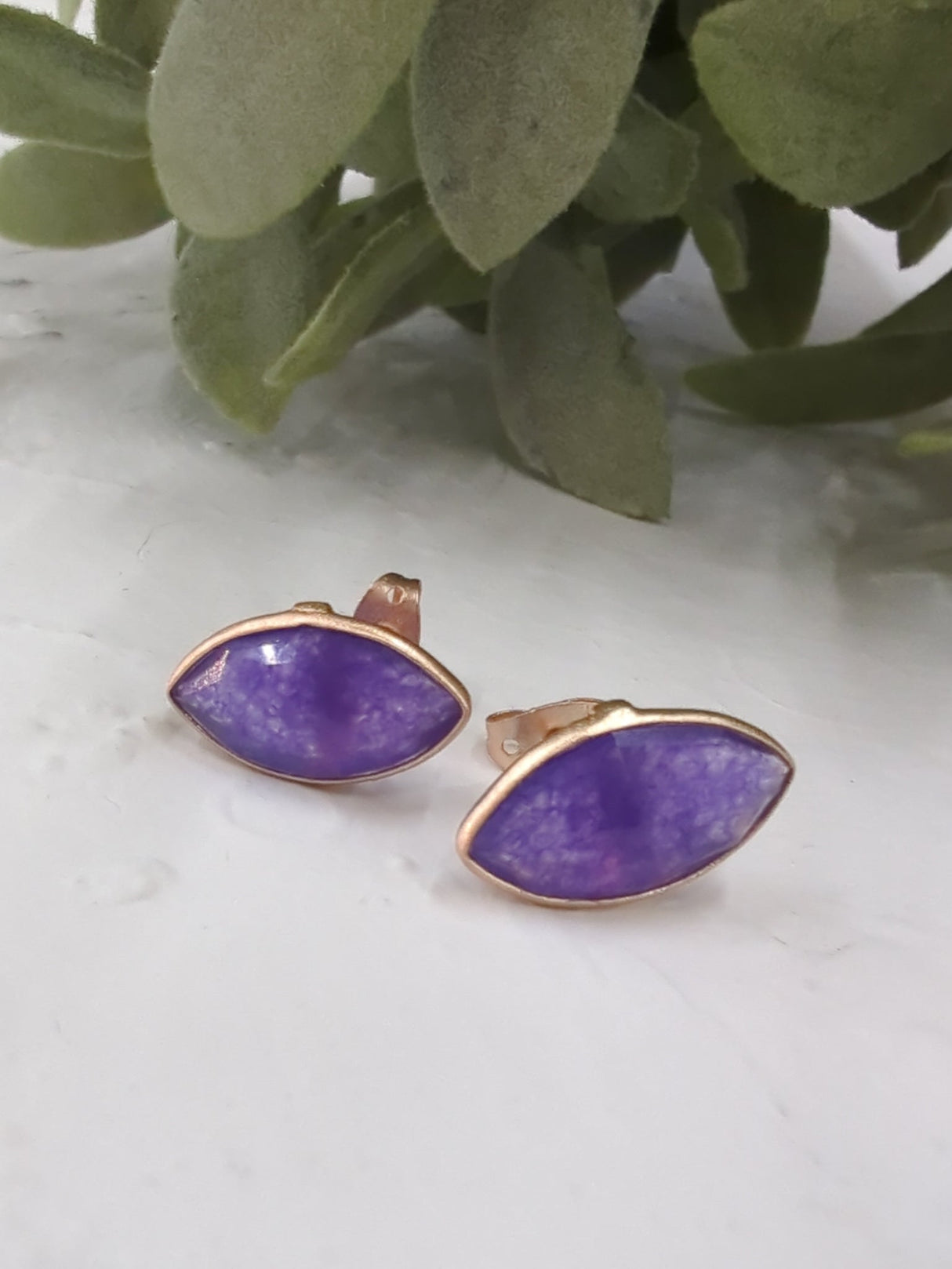 Mila Leaf Earrings - Rose Gold from Ash & Rose