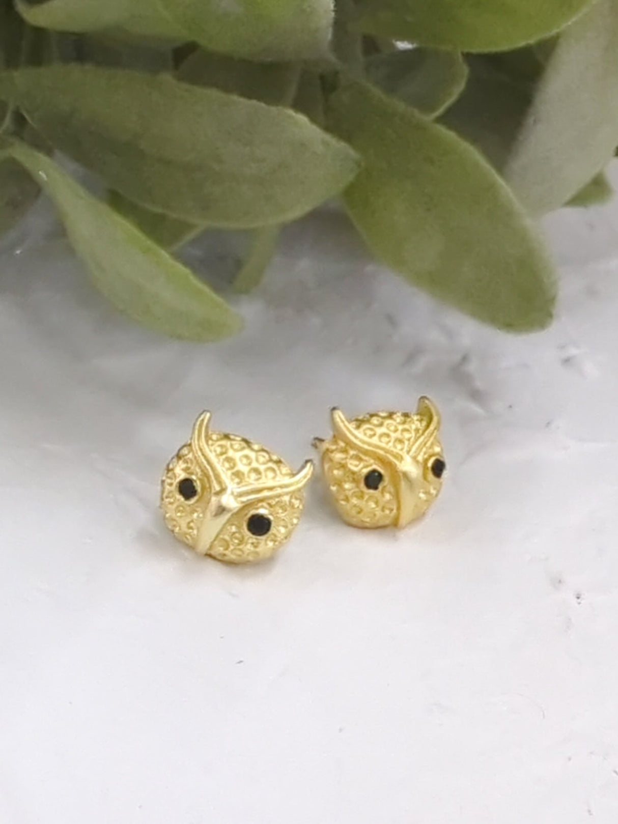 Azia Owl Stud Earrings from Ash & Rose