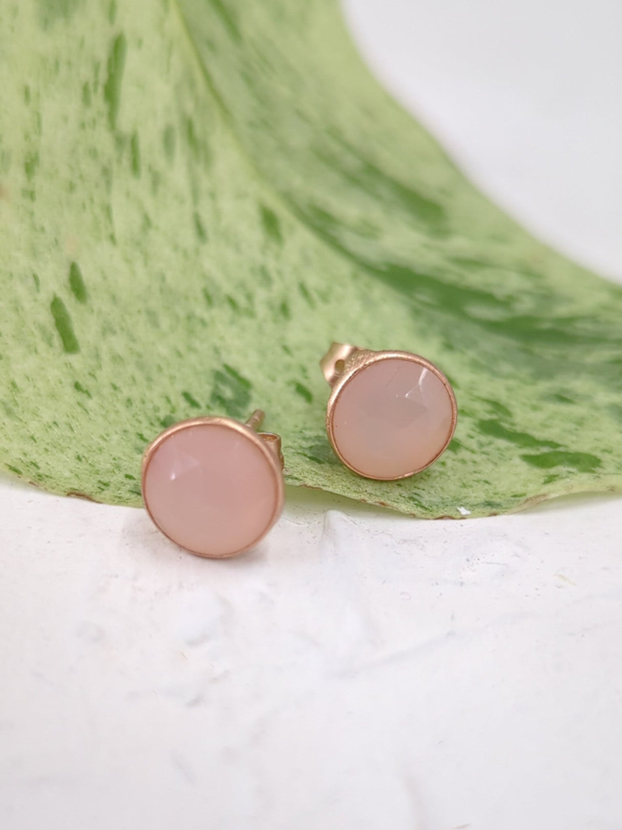 Pebble Stud Earrings - Rose Gold from Ash & Rose