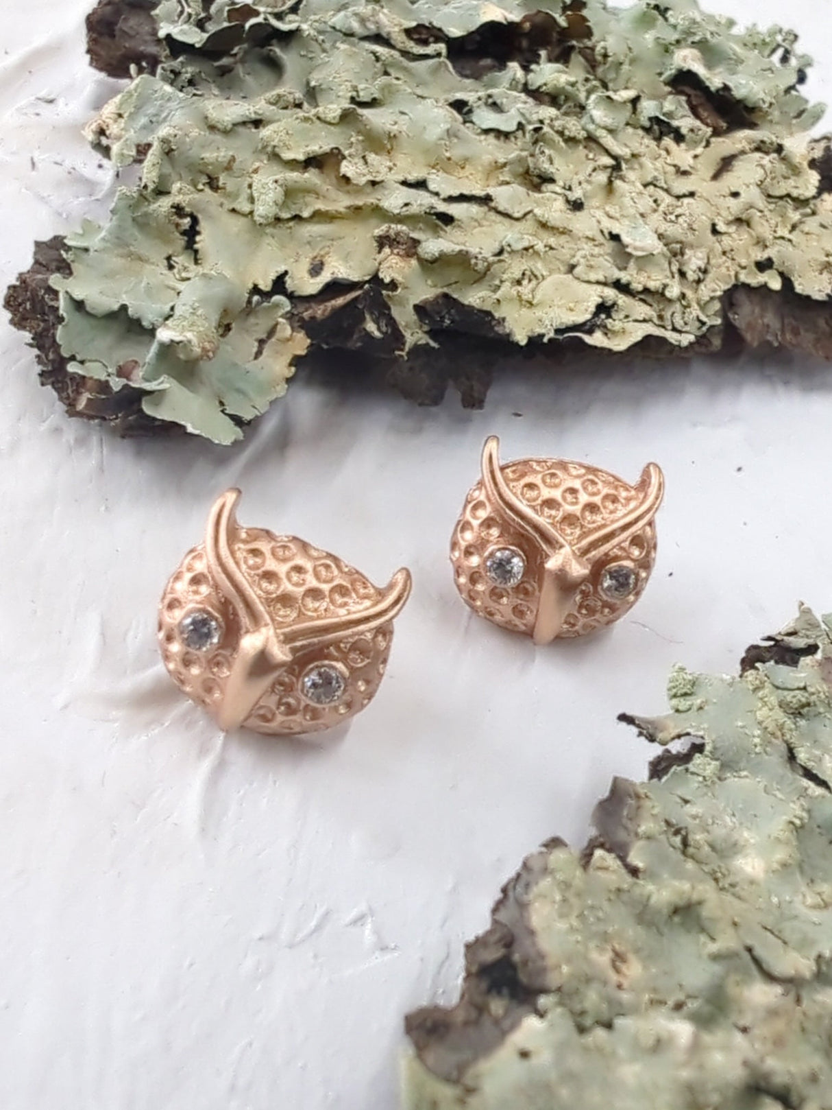 Azia Owl Stud Earrings from Ash & Rose
