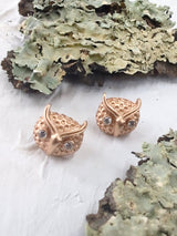 Azia Owl Stud Earrings from Ash & Rose