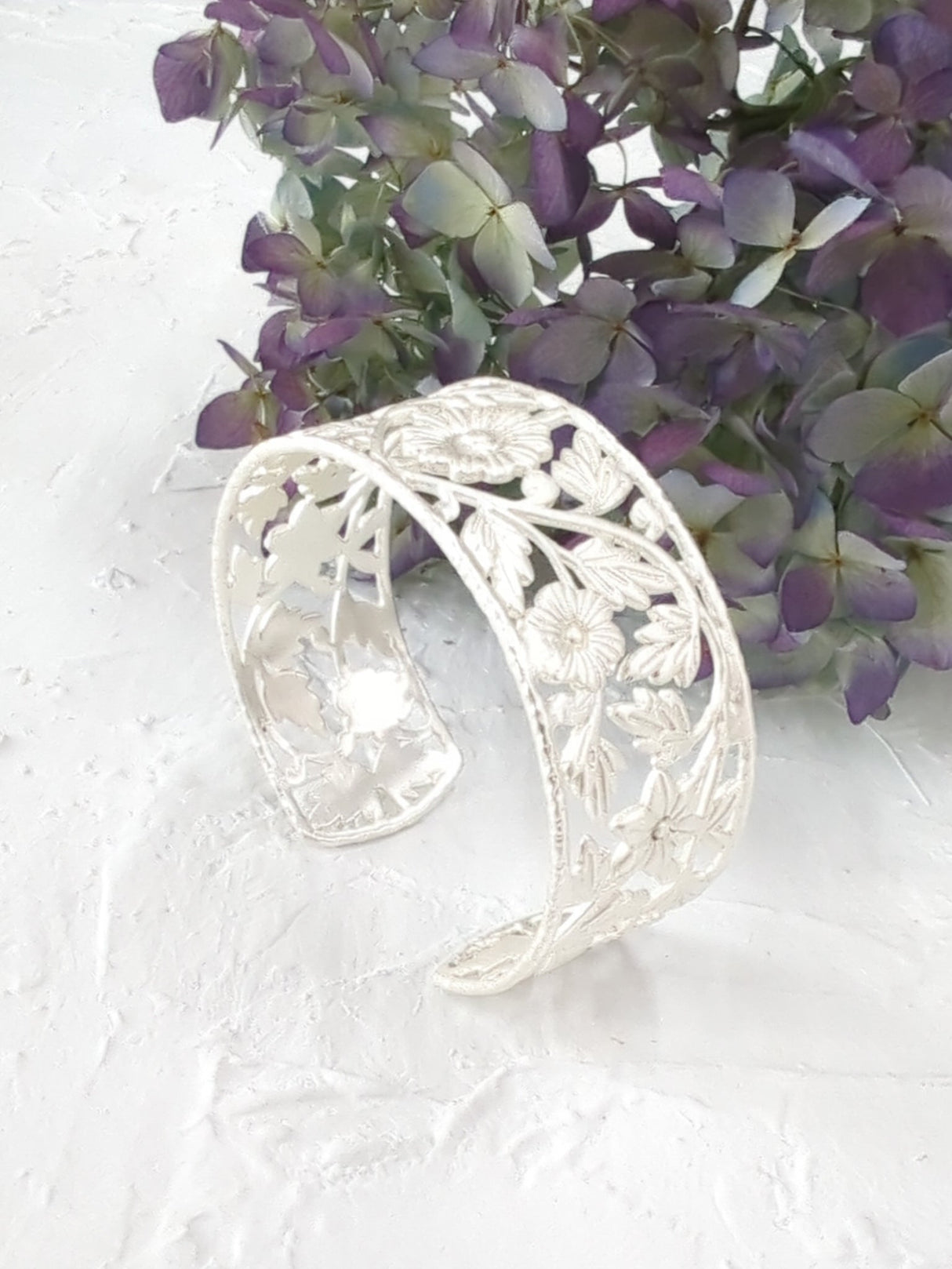 Floral Filigree Cuff Bracelet from Ash & Rose