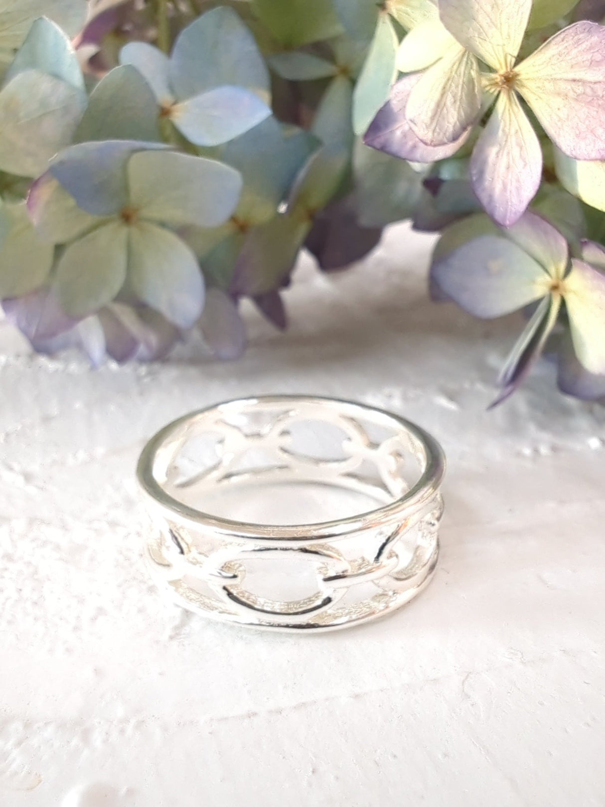 Chain Link Band Ring from Ash & Rose