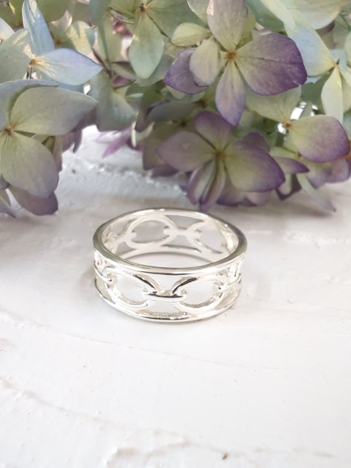 Chain Link Band Ring from Ash & Rose