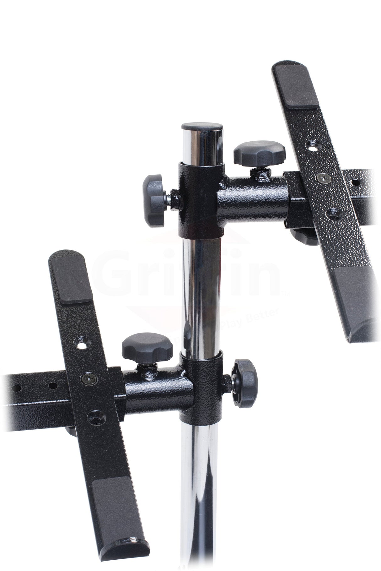 Double DJ Laptop Stand by FAT TOAD - 2 Tier PC Table Holder - Portable Computer Clamp Equipment Rack with Duel Mounts for Studio Mixers, Controllers from GeekStands
