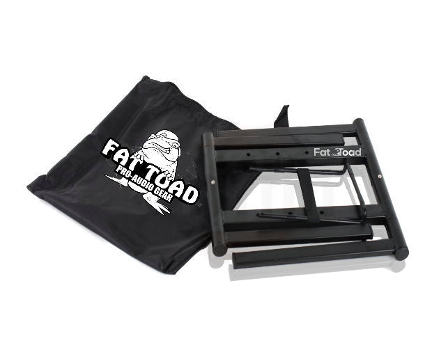 Folding DJ Laptop Stand with Sub-tray Shelf by FAT TOAD - Pro Audio Computer Table Top Rack Stand Mount for iPads, Mixer Controller & Tablets PC Gear from GeekStands