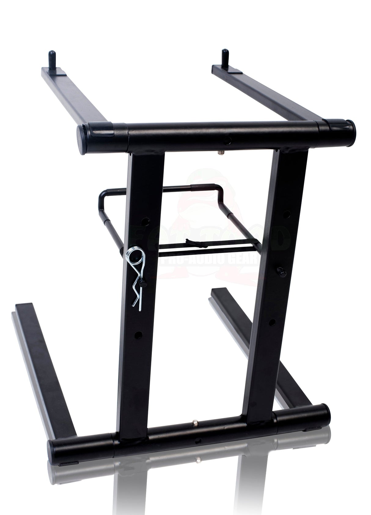 Folding DJ Laptop Stand with Sub-tray Shelf by FAT TOAD - Pro Audio Computer Table Top Rack Stand from GeekStands