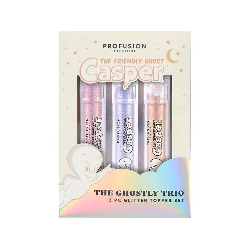 Casper the Friendly Ghost |  The Ghostly Trio 3PC Glitter Lip Topper from Profusion Cosmetics