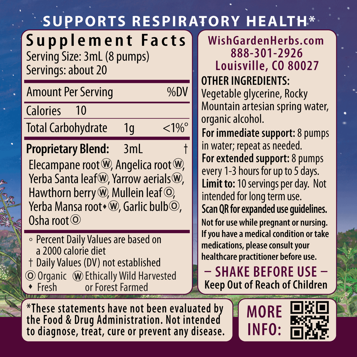 Deep Lung & Bronchial Support From WishGarden Herbs